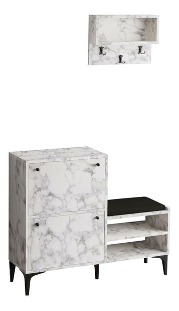 Předsíňová stěna Aliex 33 (mramor carrara)