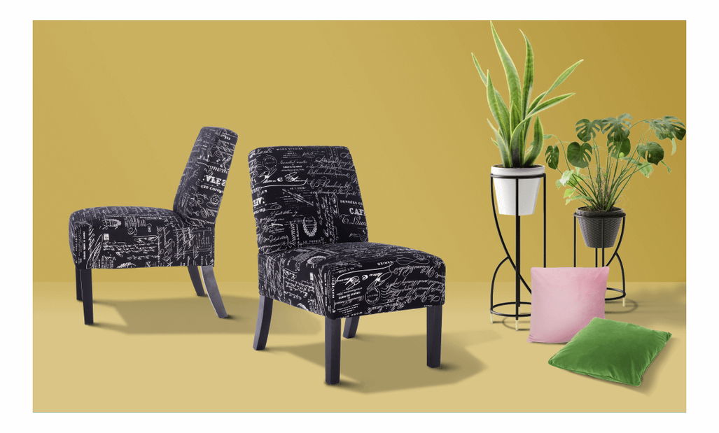 Křeslo Henriot (černo bílý vzor)