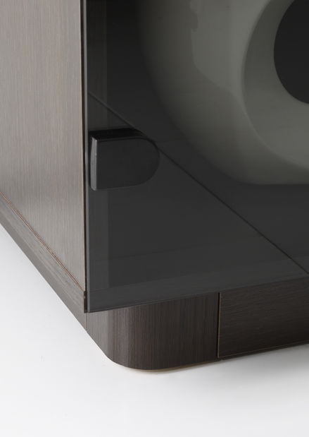 TV stolek/skříňka Toft Typ 41 (wenge + černé sklo)