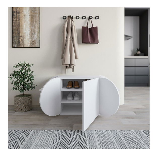 Botník (skříňka na boty) Panumo (bílá)