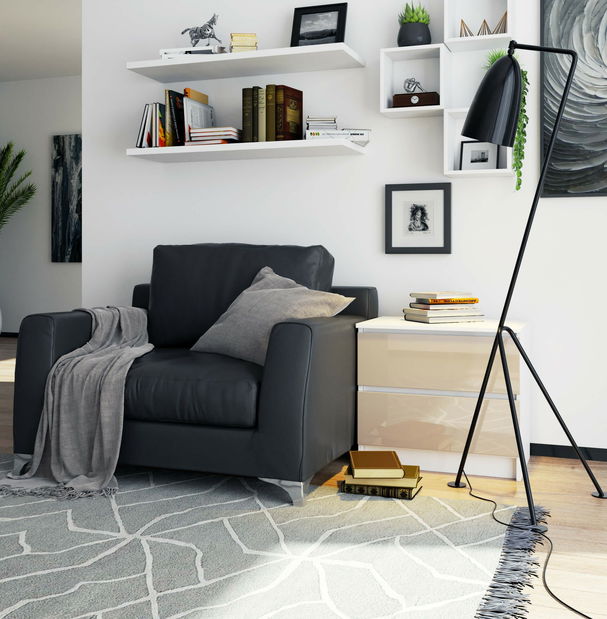 Noční stolek Kalista (cappuccino lesk)