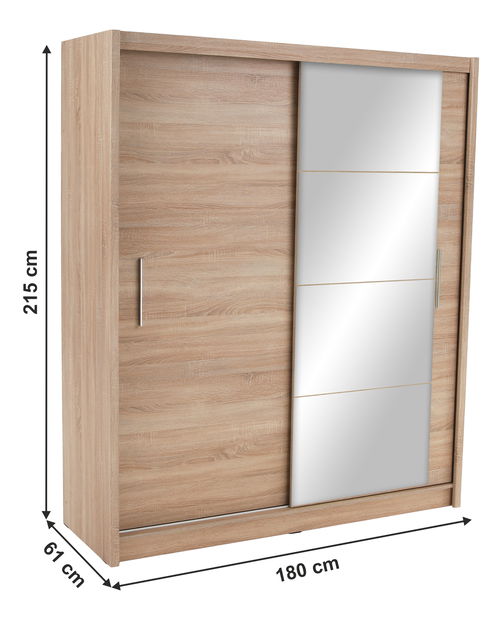 Šatní skříň Layla (dub sonoma)