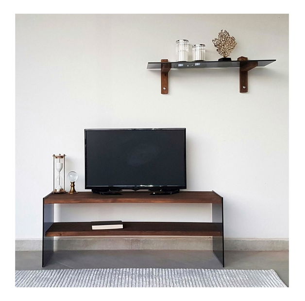 Obývací stěna Vamebo 3 (ořech + kouřová)