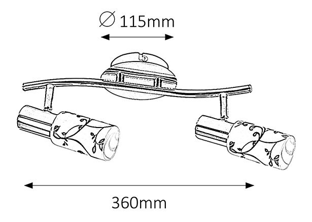 Bodové svítidlo Blossom 6176 (chromová + opálové sklo)