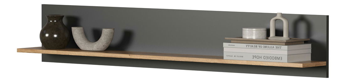 Nástěnná police Esferas (grafit + dub evoke)