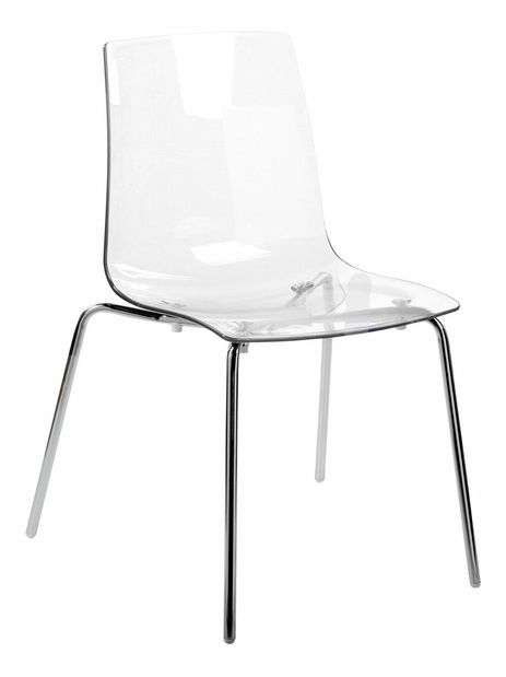 Set 2 ks jídelních židlí Sanson (průhledná)