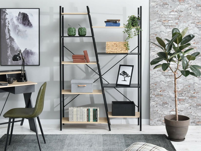 Regál Gecon Reg (dub + černá)