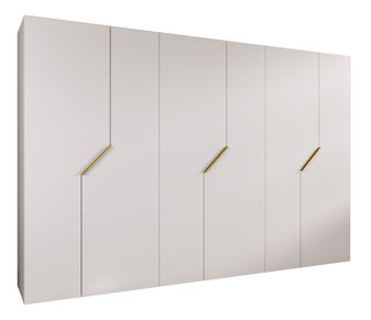 Šatní skříň Alaris 1 300 (bílá + zlatá)