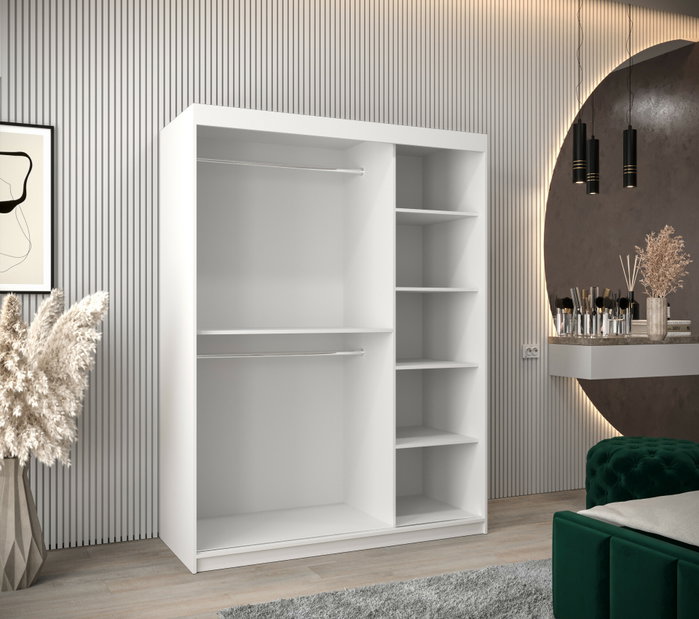 Šatní skříň 150 cm Verika 4 150 (bílá + dub sonoma)