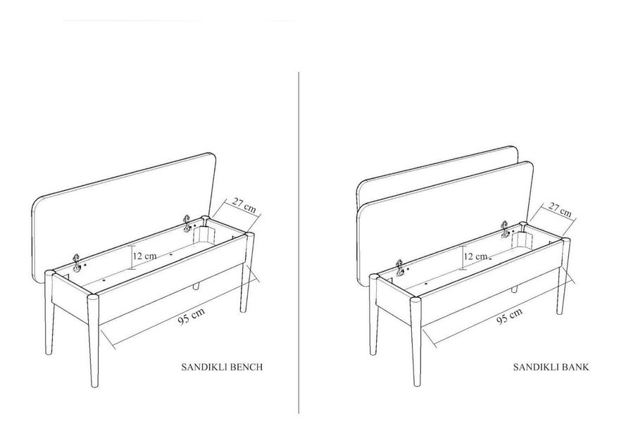 Lavice Vlasta 5 (ořech + kámen)