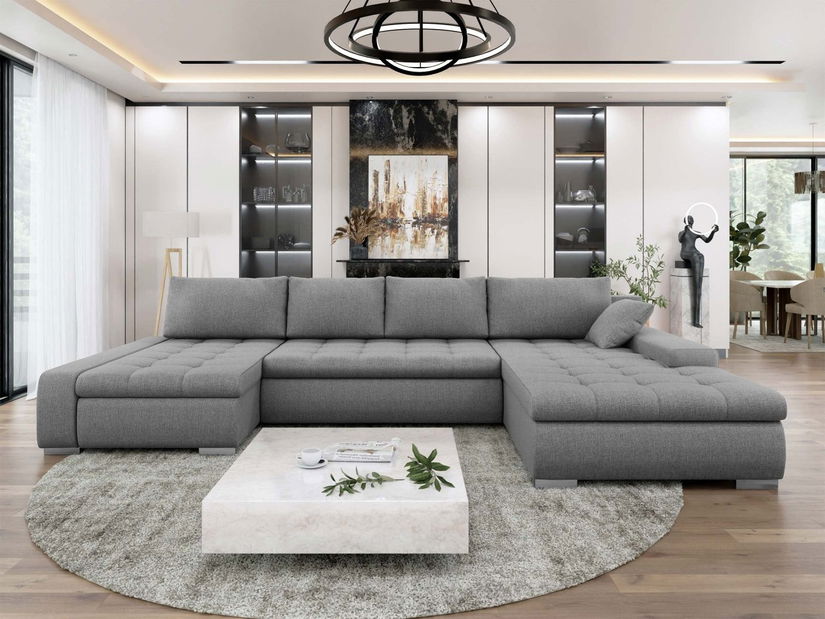 Rohová sedací souprava Carmine (šedá)