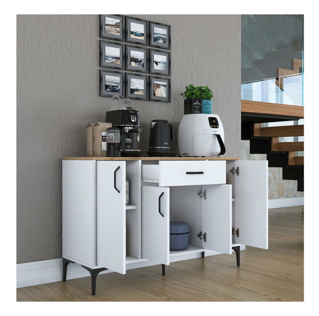 Komoda Jenaretta 136A (bílá + ořech)