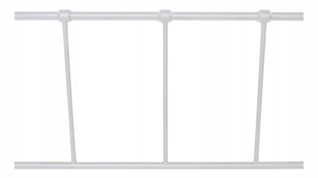Kovová postel 90 cm Pavot (bílá) (s roštem)