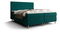 Manželská postel Boxspring 160 cm Flu (tmavě zelená) (s matrací a úložným prostorem)