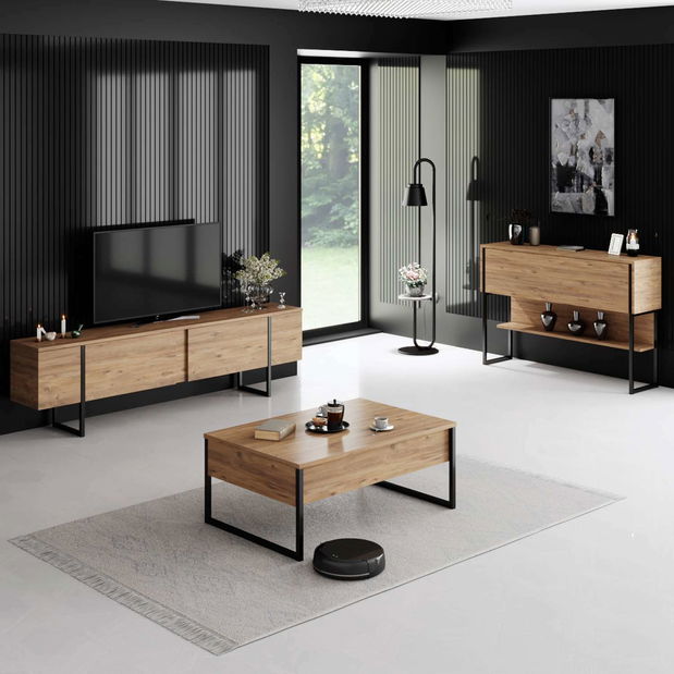 TV stolek/skříňka Luxurento (borovice černá)