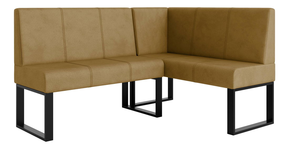 Rohová lavice Bernio 140x200 (hořčičná) (P)