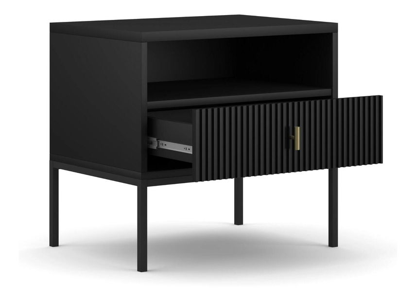 Noční stolek Militaba (černá)