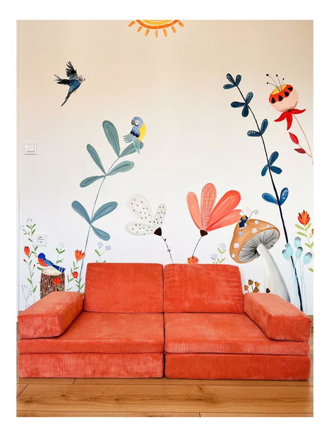 Pohovka dvousedačka Puella (oranžová)