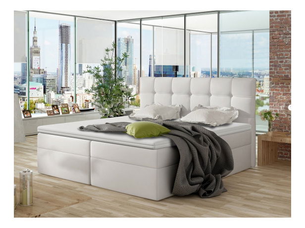 Kontinentální postel 180x200 cm Hannah (bílá) *výprodej