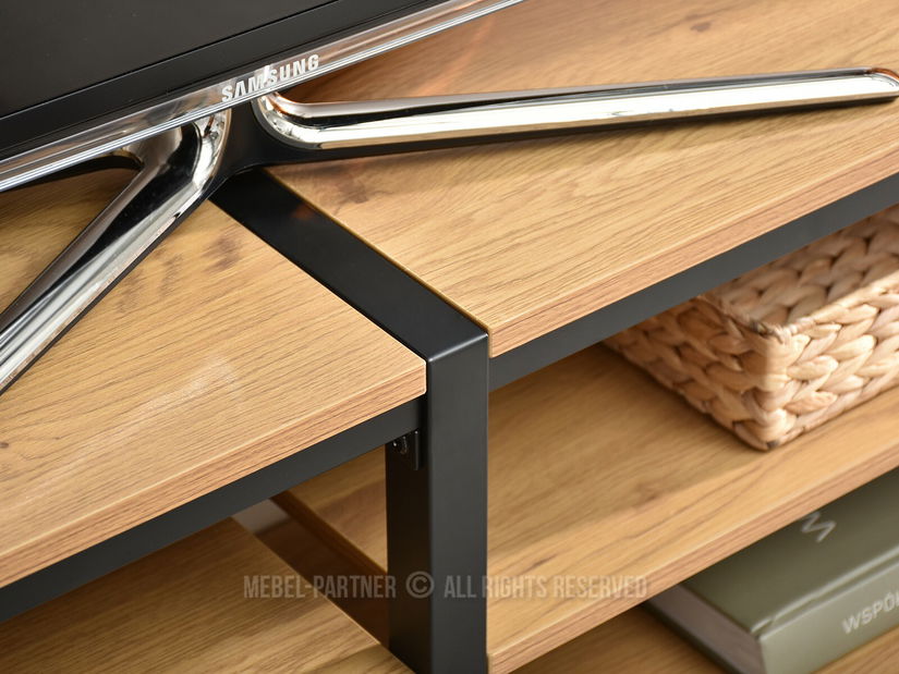 TV stolek/skříňka Elena (dub + černá)