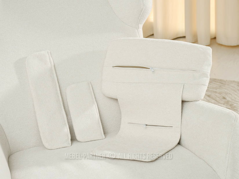 Relaxační křeslo Irventendo (krémová + béžová)