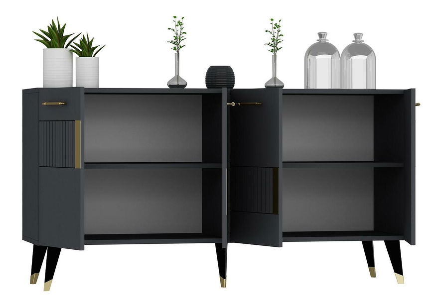 Skříňka Lotoka 1 (antracit + zlatá)