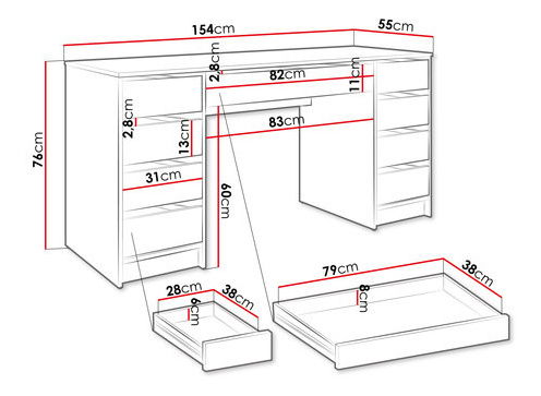 Toaletní stolek Heranor (písková béžová)