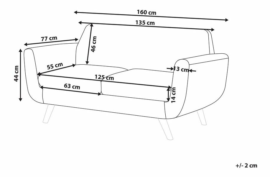 Potah na pohovku BRANUS (tmavě modrá)