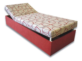 Jednolůžková postel (válenda) 80 cm Darcy (Cihlová 41 + Dodo 1008)