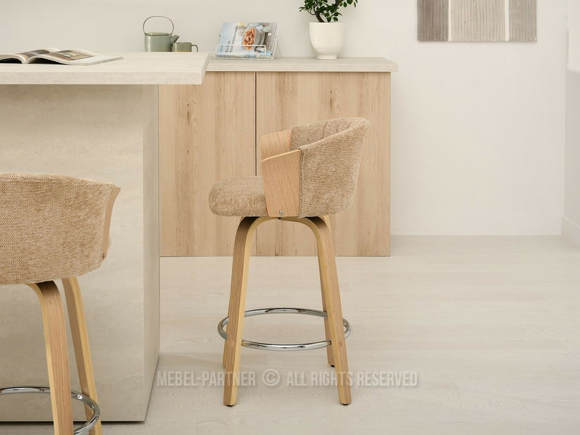 Židle Helm (béžová + dub)