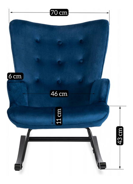 Houpací křeslo Especula (námořnická modrá)