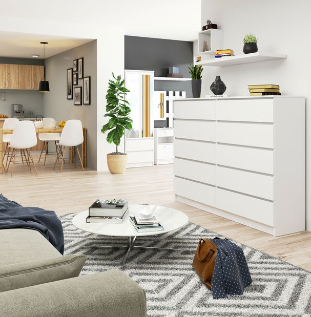 Komoda Kurtinaitis 10SZ (bílá)