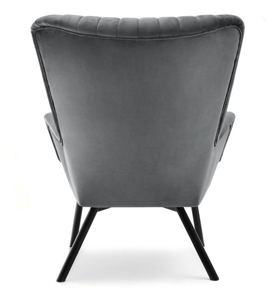 Designové křeslo Lanzaris (šedá + zlatá)