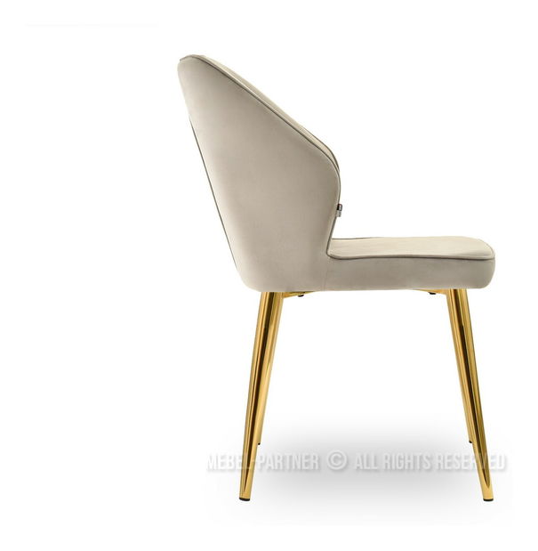 Židle Greta K (béžová + zlatá)