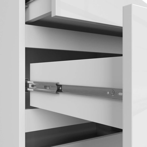 Komoda Kapil III (lesk bílý)