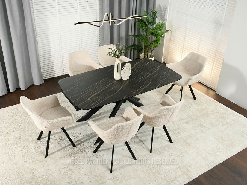 Židle Mirabell (světlobéžová + černá)