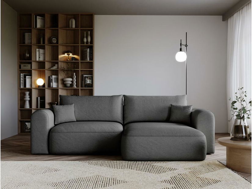 Rohová sedací souprava Sorento (tmavě šedá + černá)