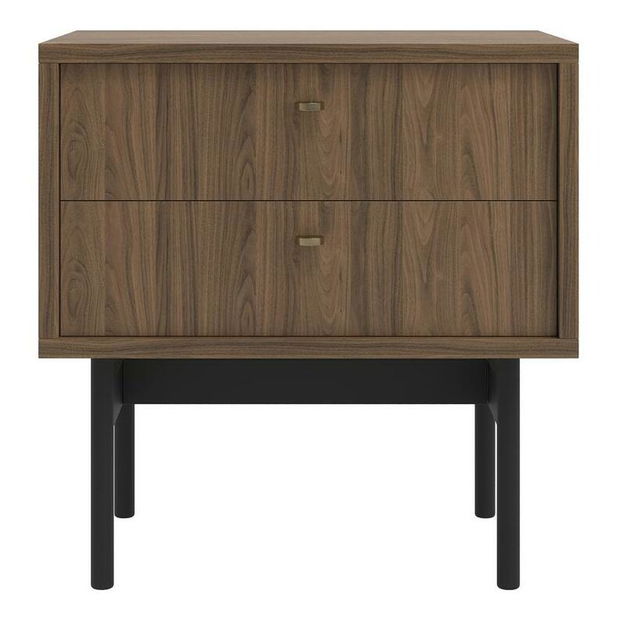 Noční stolek Oscar O3 (ořech + černá)