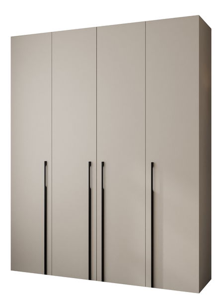 Šatní skříň 200 cm Carmela 40-3 (kašmír + černá)