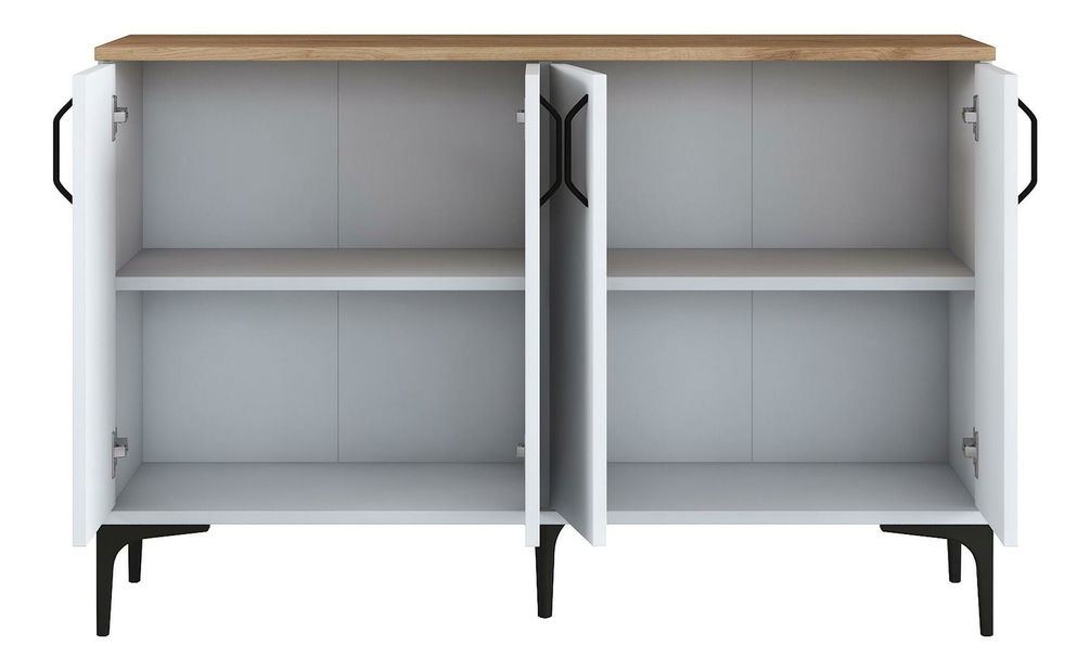 Skříňka Jenaretta 162 (bílá + ořech)