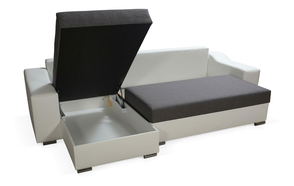 Rohová sedací souprava Wisteria (červená + černá) (L)