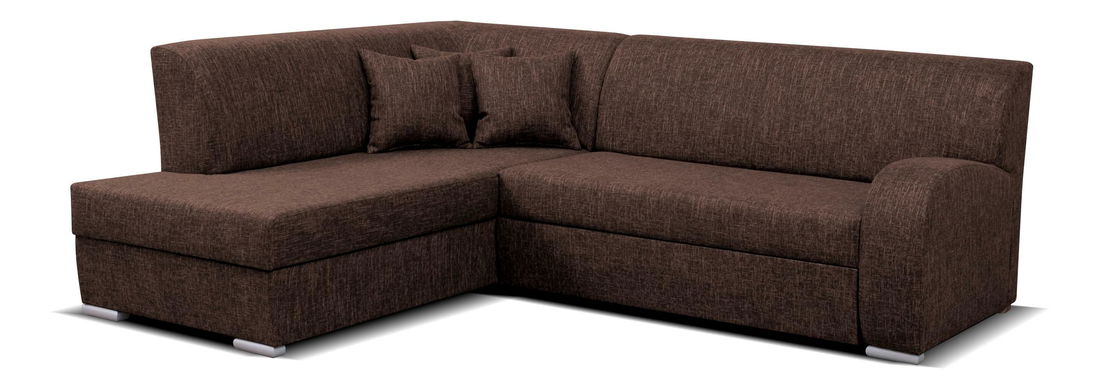 Rohová sedací souprava Celesta (tmavě hnědá) (L)