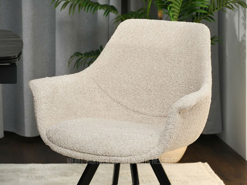 Židle Mirabell (světlobéžová + černá)