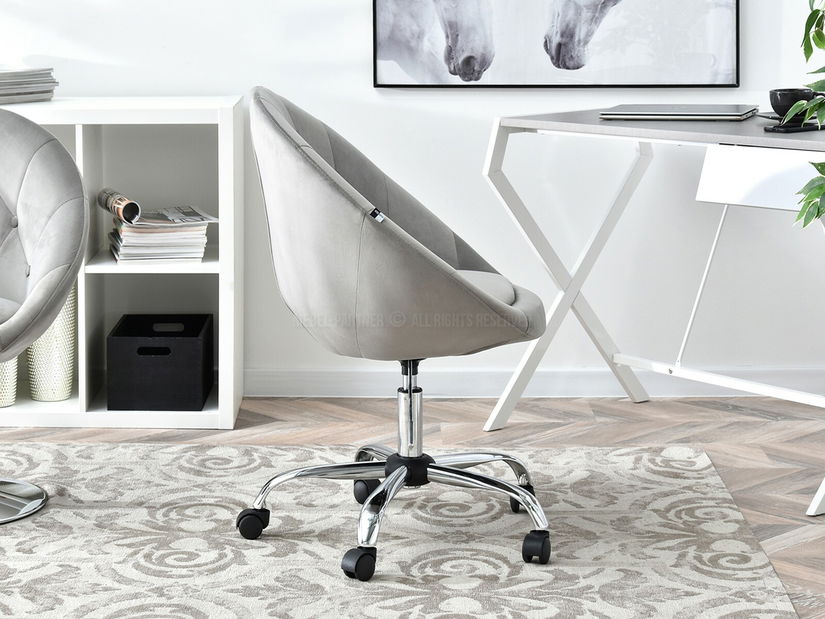 Křeslo Lush 4 (šedá + chromová)