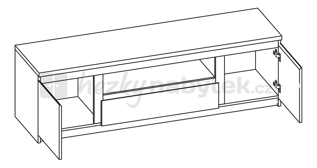 TV stolek/skříňka Percy Typ 50 2D-1S