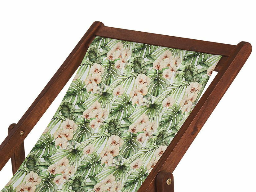 Set 2 ks zahradních lehátek s náhradními potahy Antio (zelená + růžová se vzorem)