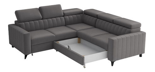 Rohová sedačka Laviosuna 2R2 (hnědá) (s úl. prostorem)