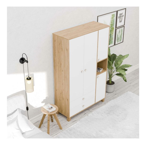 Šatní skříň Lizin 36 (dub bílý)