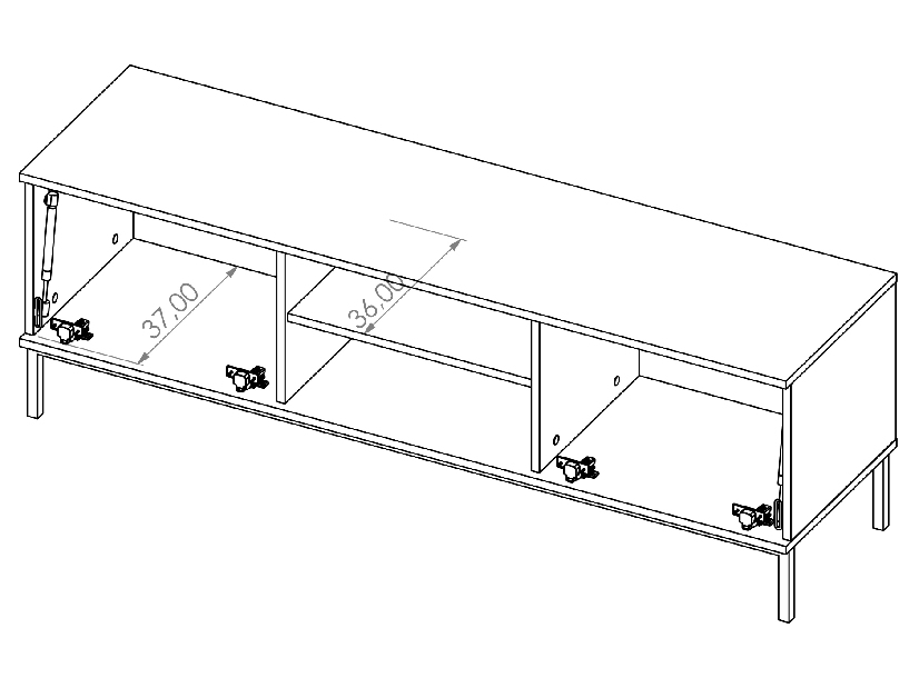 Tv stolek Quebec 2D (hikora)