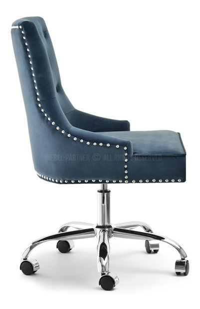 Židle Sonia (šedomodrá + chromová)